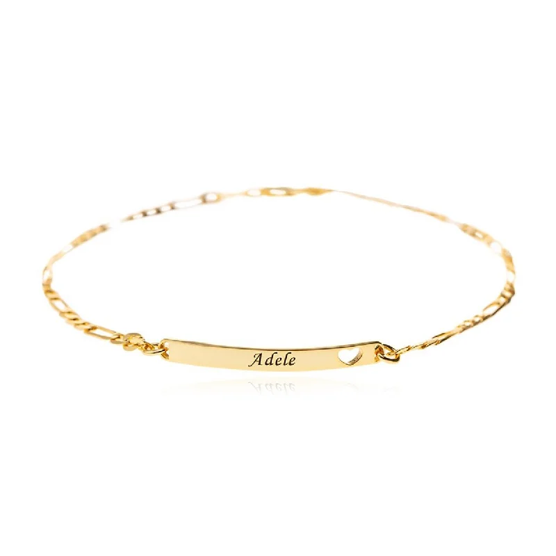 18K Gold Personalized Name Bracelet Custom Gift