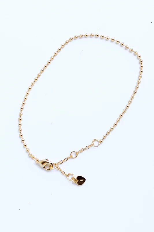 FINAL SALE - Addison Gold Ball Chain Bracelet