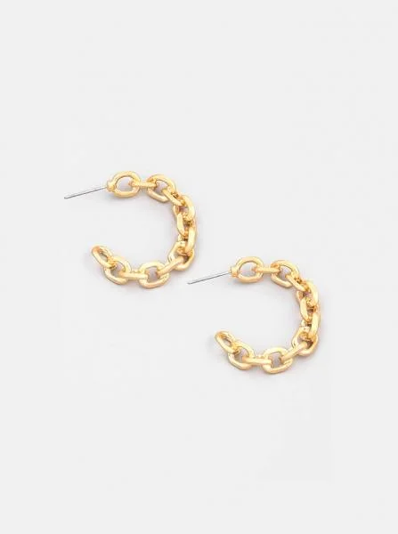 Cable Chain Hoop Earrings