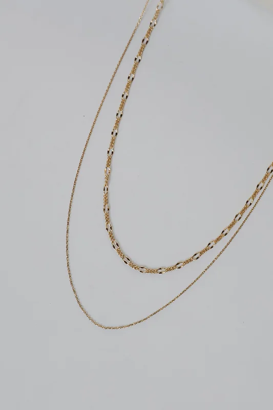 Carrie Gold Layered Chain Necklace