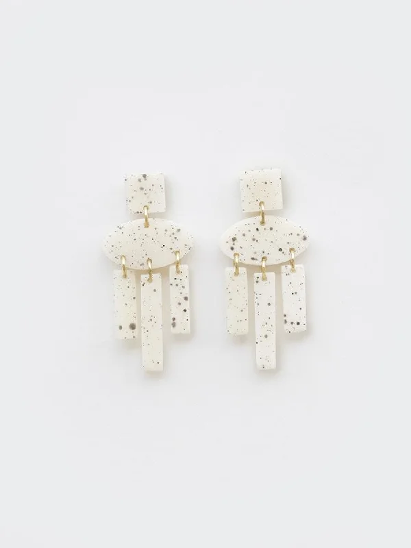 Dappled Shapes Earrings - White