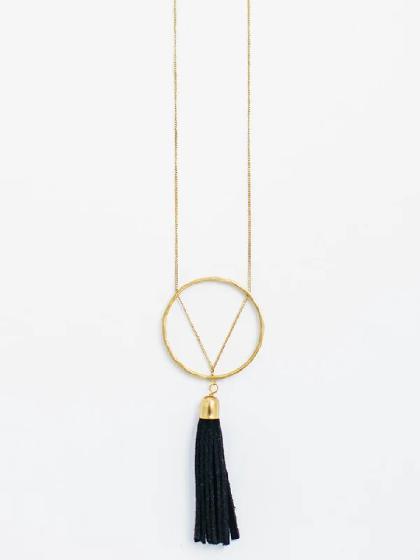 Ellaria Tassel Necklace - Black