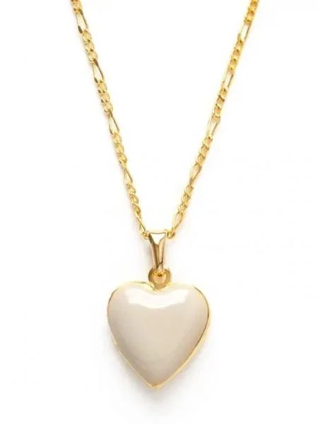 Once-A-Year Jewelry Sale – Grab Your Favorites Now Enamel Heart Locket - Cream