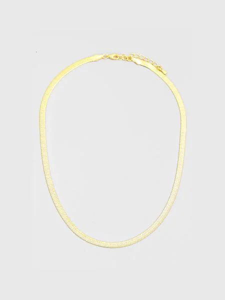 Affordable Glamour – Premium Jewelry For Less Flat Snake Chain Necklace