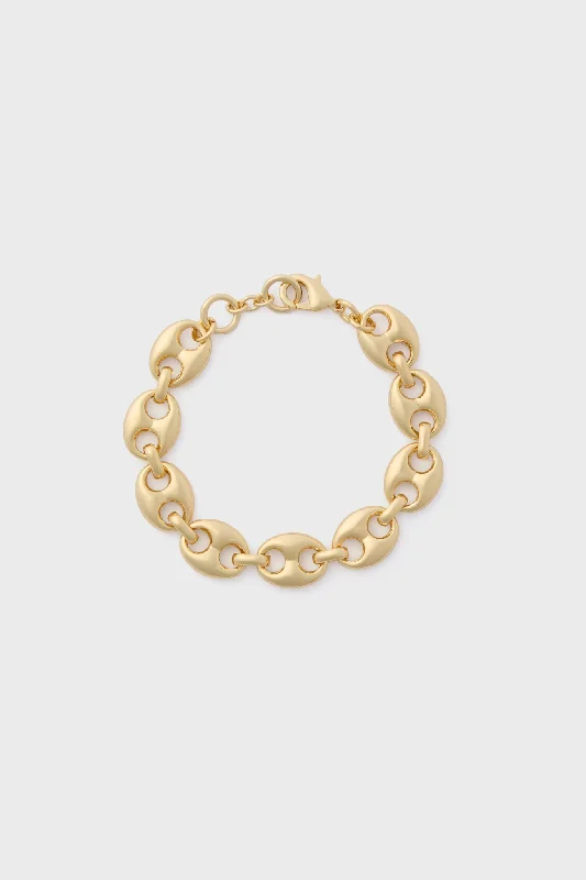 Gold Chunky Mariner Link Bracelet