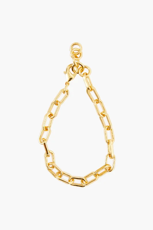 Gold Paperclip Chain Link Bracelet