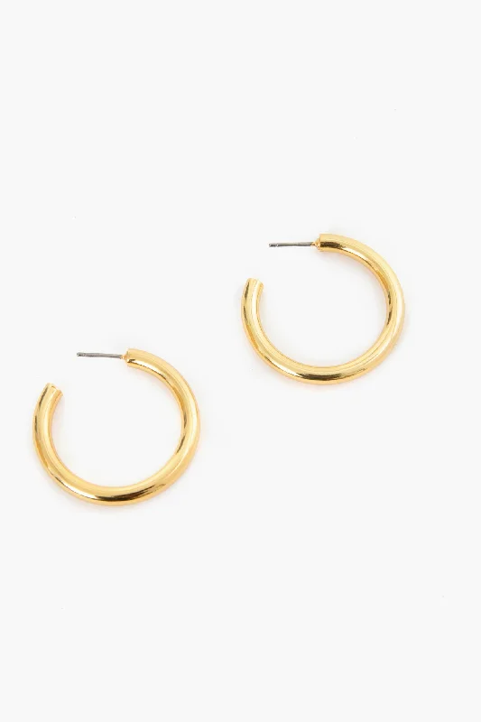 Gold Thick Hoop Earrings