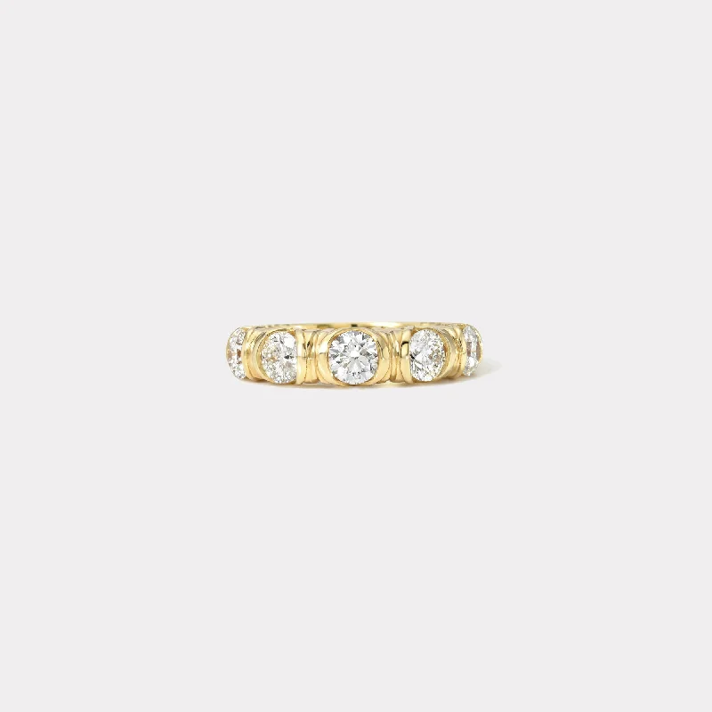 Large Modern Love Five Stone Diamond Band - 1.25ct