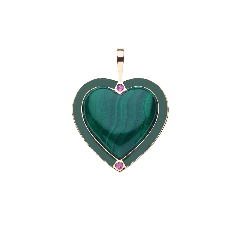 Your Perfect Accessory Now At The Best Price LOVE Enchanted Heart Pendant in Malachite