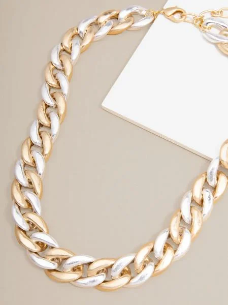 Mixed Metal Chain Necklace