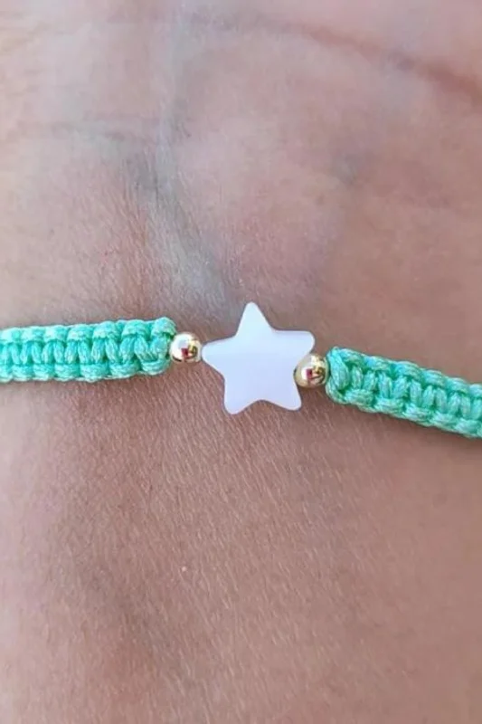 Adults - Star - Mother of Pearl Citron Bracelets - Mint