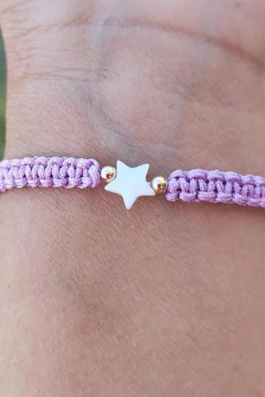 Adults - Star - Mother of Pearl Citron Bracelets - Periwinkle