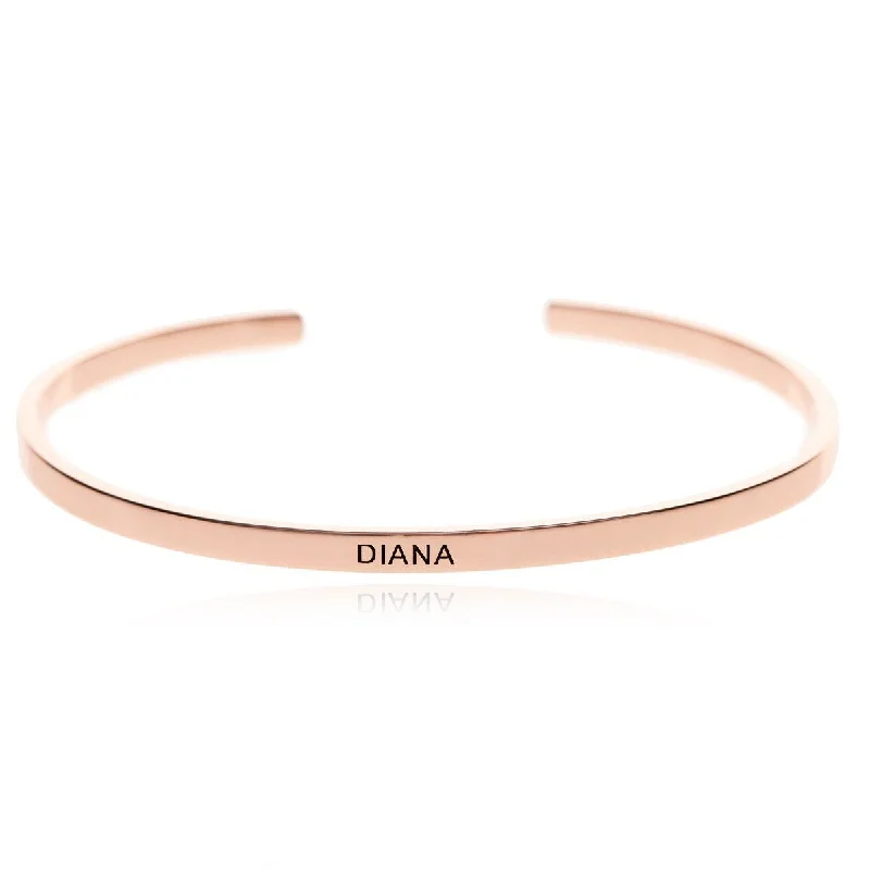 Rose Gold Custom Name Bracelet Gift