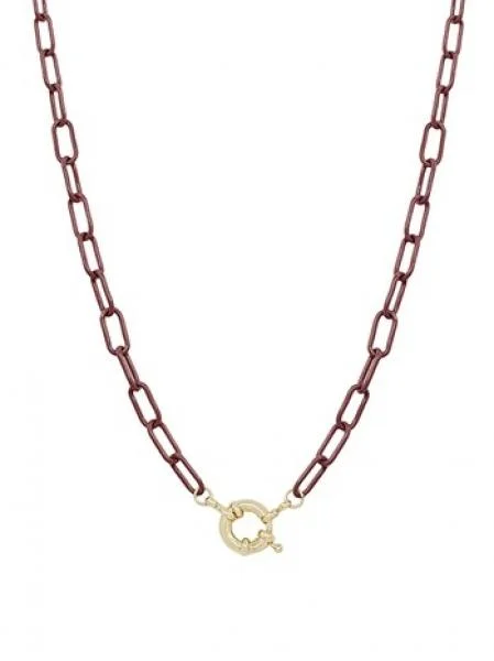 Scarlet Coated Chain Necklace