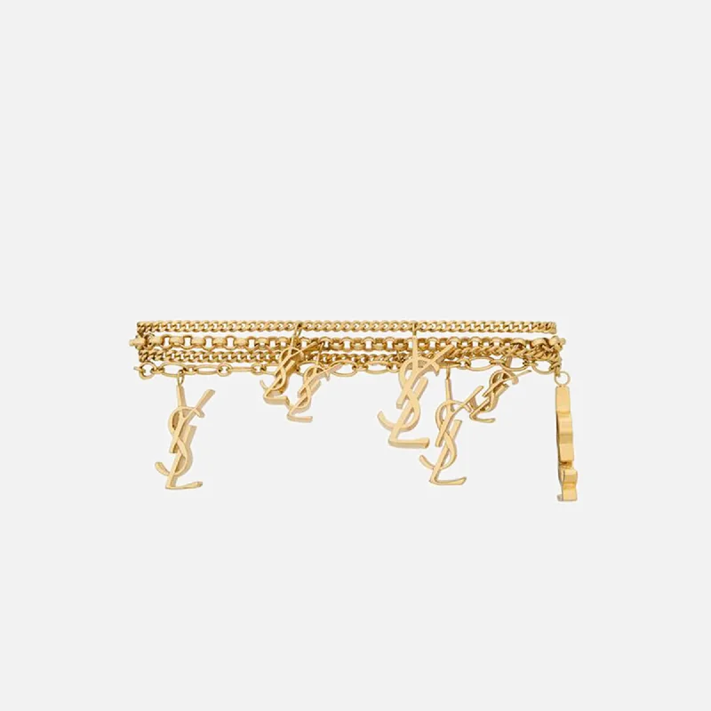 Saint Laurent YSL Charm Braclet - Gold