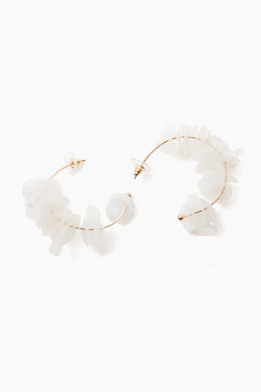 White Lolita Mini Hoops