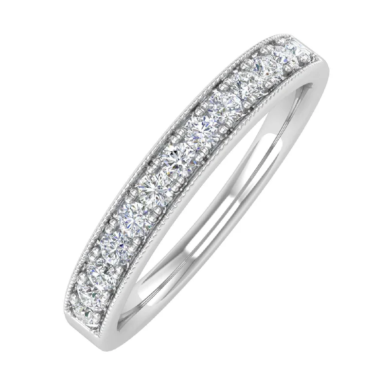 1/4 Carat Round Diamond Wedding Band Ring in Gold