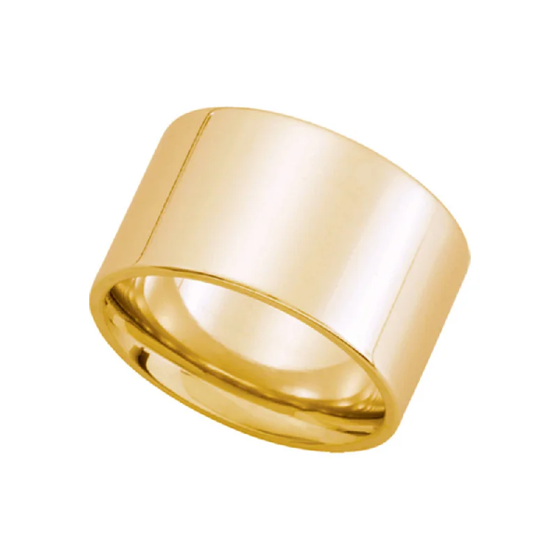 Exclusive Jewelry Sale Event – Shop Now 12mm Flat Comfort Fit Wedding Band in 10k Yellow Gold