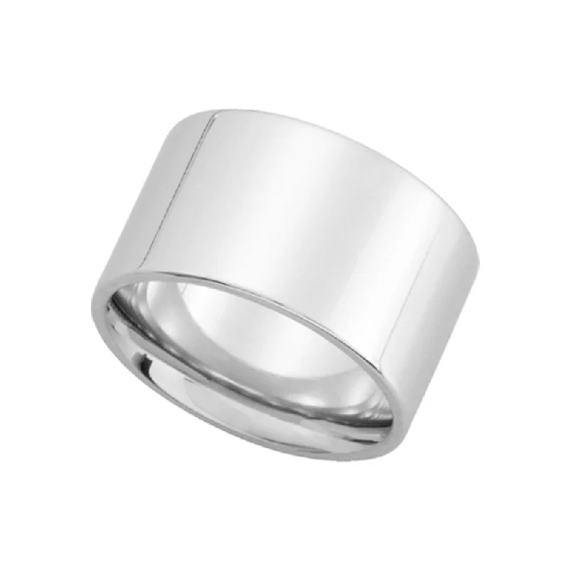 Save On Luxury Jewelry Pieces – Limited-Time Offers 12mm Flat Comfort Fit Wedding Band in 14k White Gold