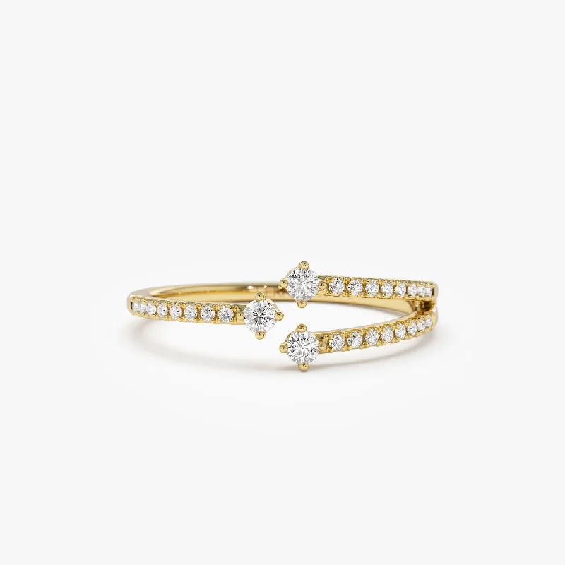 Don't Miss Out On Jaw-Dropping Jewelry Discounts 14k Unique Diamond Crossover Ring For Women