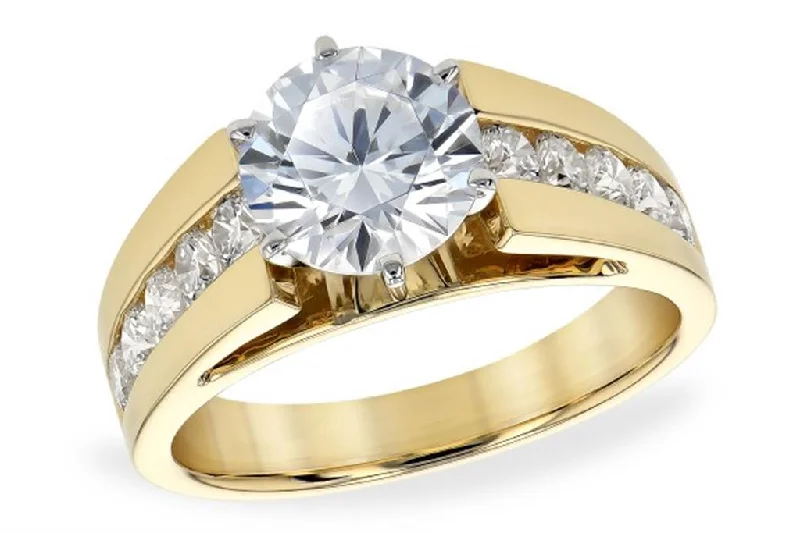 14K Yellow Gold Classic Channel Set Engagement Ring