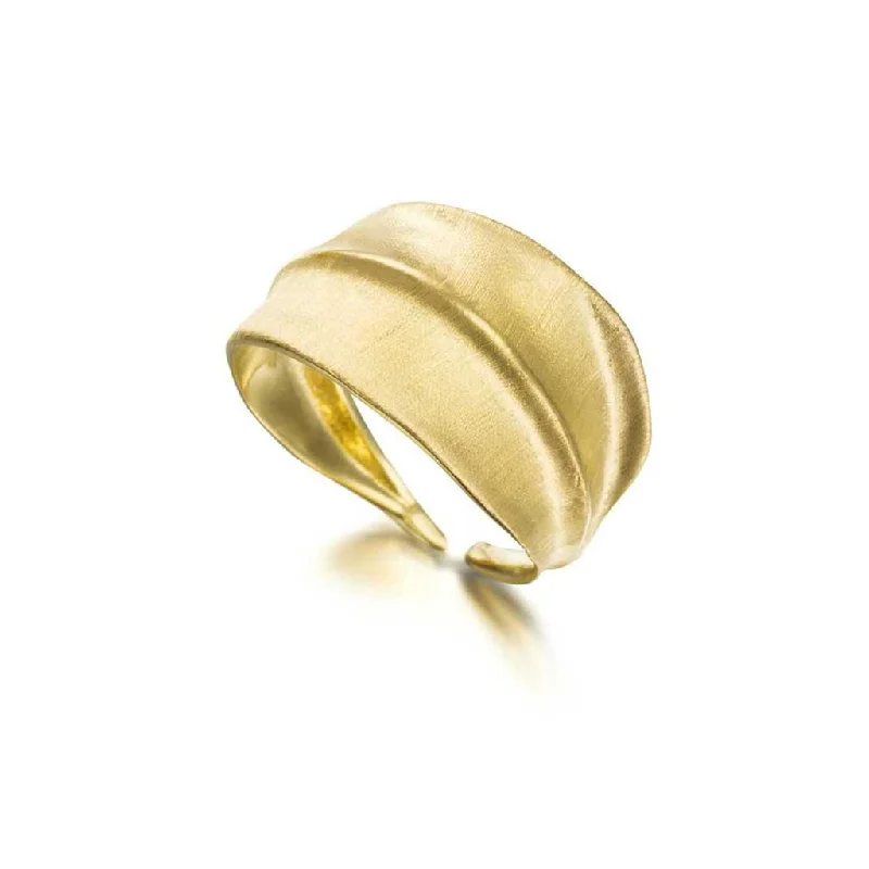 18K Yellow Gold Vermeil Leaf Ring