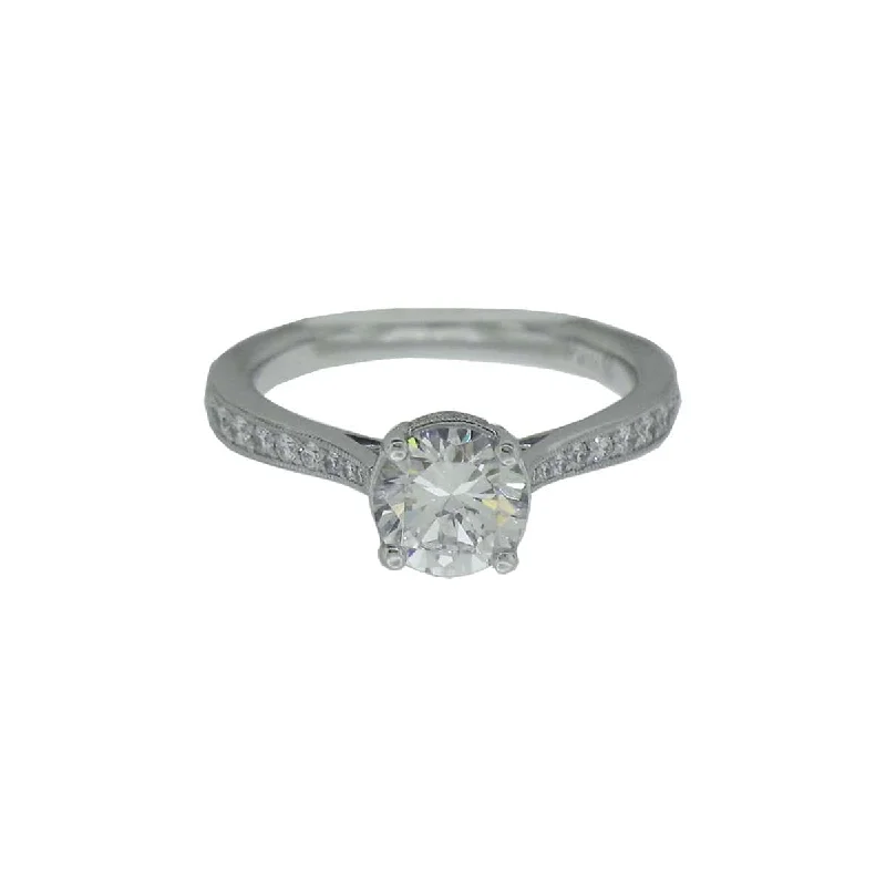 Vintage Floral Diamond Semi Mount Ring