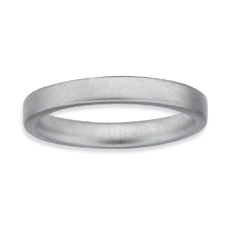 3.25mm Stackable Sterling Silver Satin Band