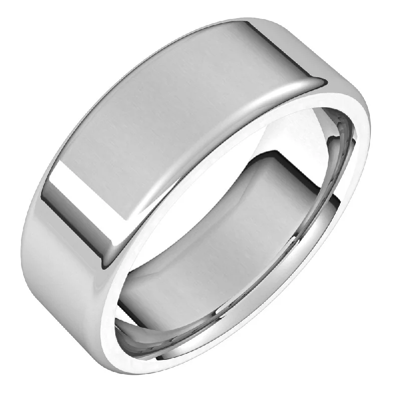 7mm Continuum Sterling Silver Round Edge Comfort Fit Flat Band