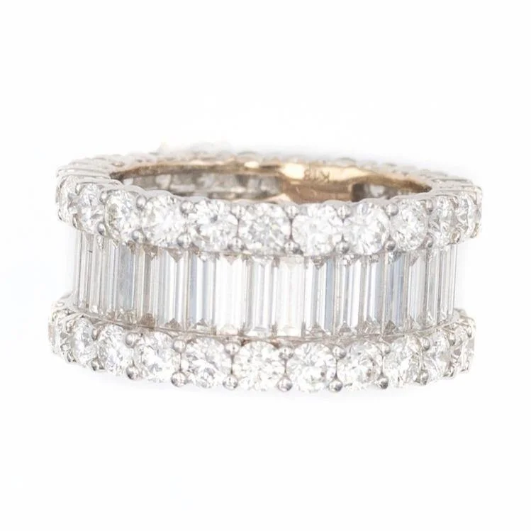 White Gold Royal Baguette Ring