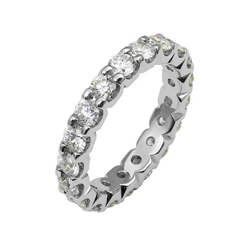 14K White Gold Eternity Diamond Band