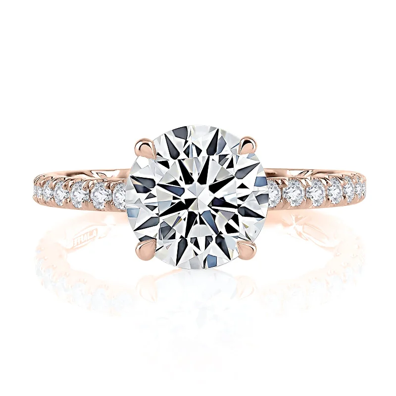 Diamond Semi Mount Ring | 14k Rose (1.50ct Head)