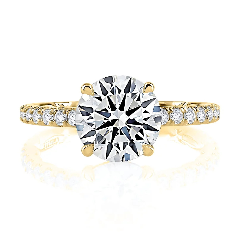 Diamond Semi Mount Ring | 14k Yellow (1.00ct Head)