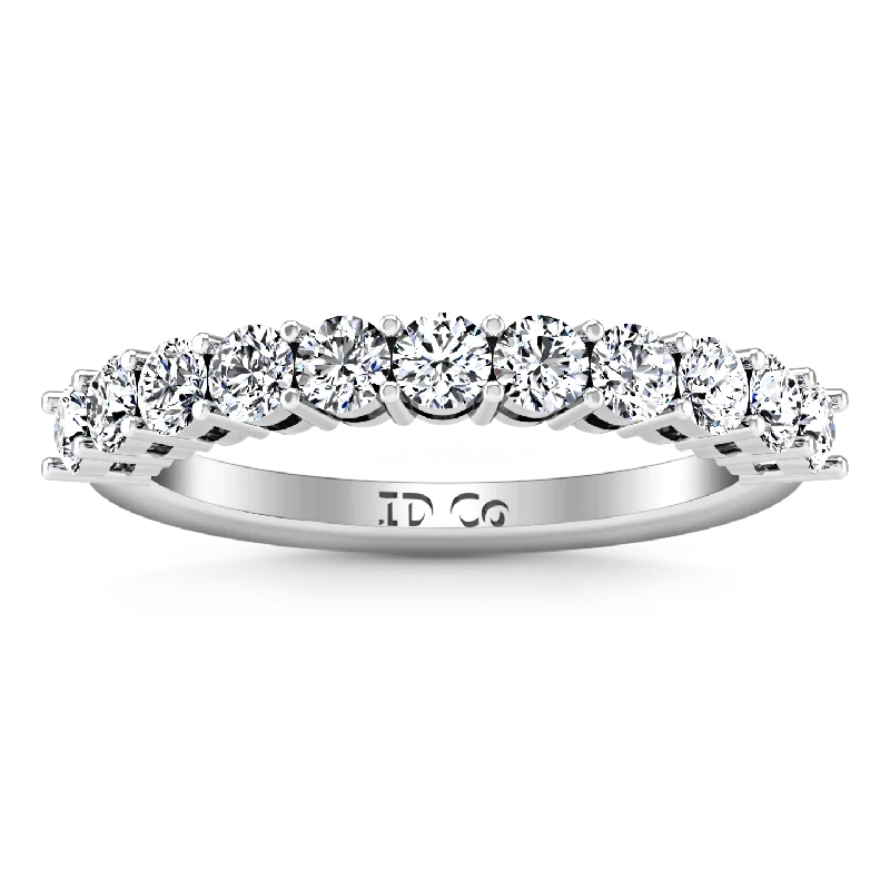 Diamond Wedding Band Fleur 0.55 Cts 14K White Gold