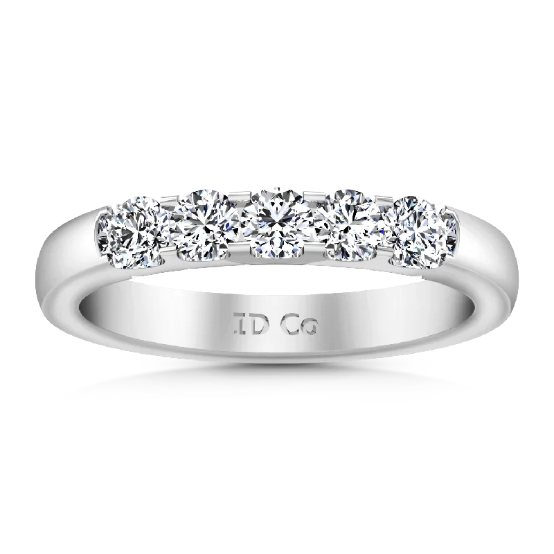 Diamond Wedding Band Hadley  0.15 Cts 14K White Gold