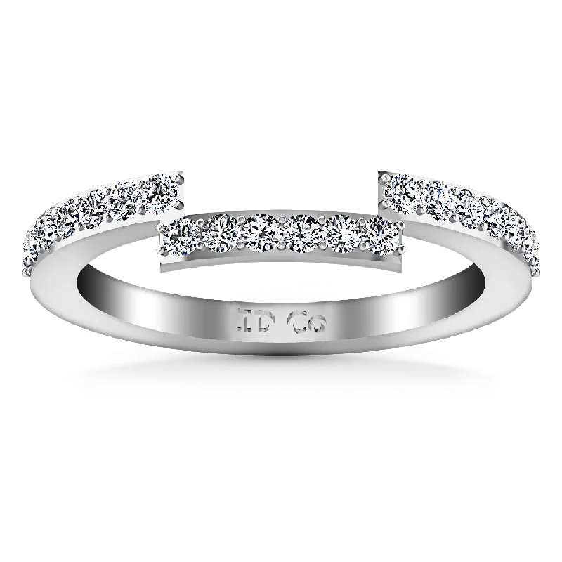 Luxury Jewelry Without The Luxury Price Tag Diamond Wedding Band Jasmine 0.31 Cts 14K White Gold