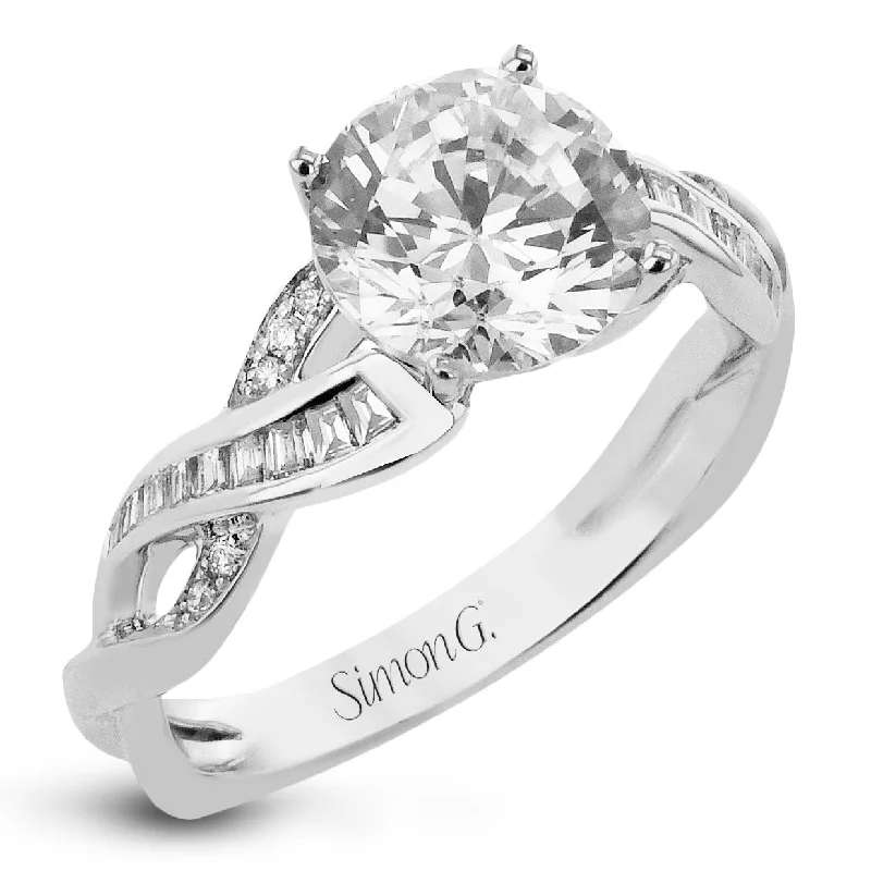 Jewelry Clearance Event – Last Chance For Stunning Deals Round-Cut Criss-Cross Engagement Ring In 18k Gold With Diamonds