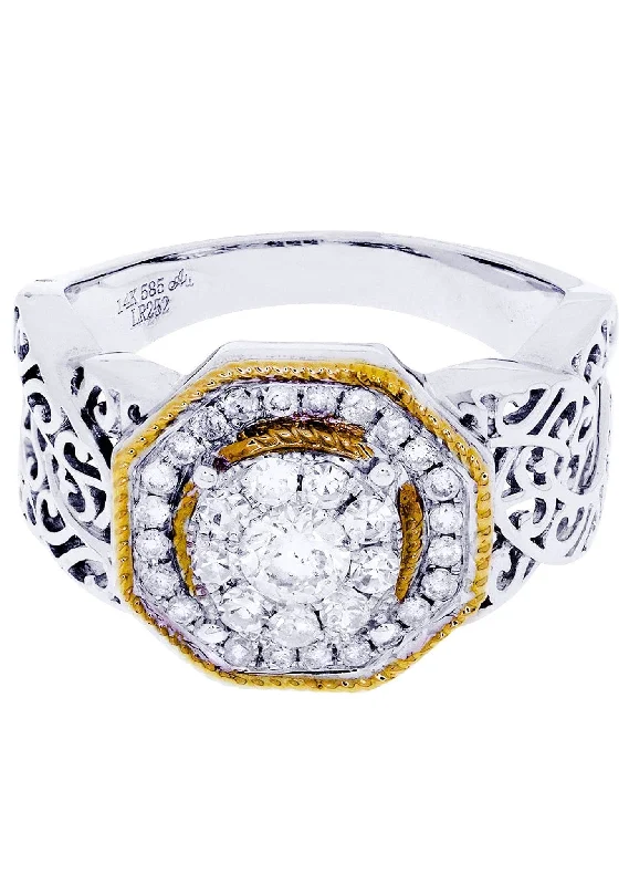 Shop Fine Jewelry With Amazing Deals White Gold Mens Diamond Ring| 0.84 Carats| 7.65 Grams