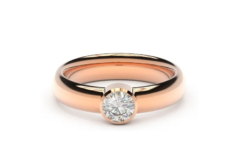 Grab Exquisite Jewelry At The Lowest Prices Modern Engagement Ring, Red Gold