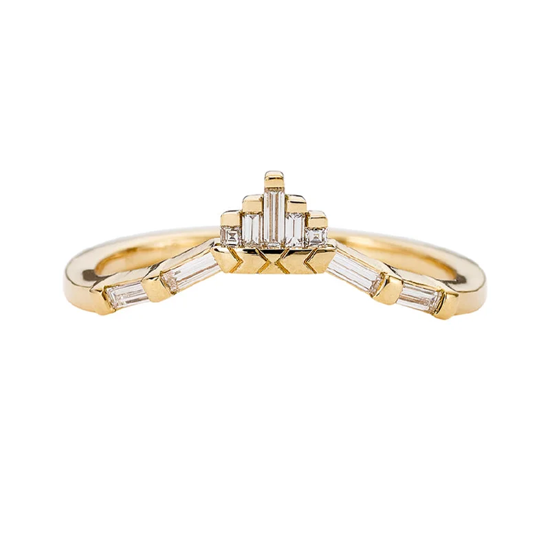 Affordable Elegance – Special Jewelry Sale Now Live Nesting Wedding Ring - Baguette Tower