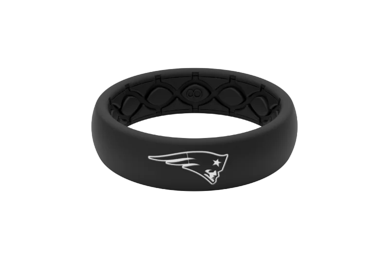 NFL New England Patriots Black Thin Ring