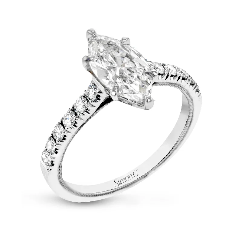 Don't Miss Out On Bestselling Jewelry At Special Prices Marquise-Cut Engagement Ring In 18k Gold With Diamonds