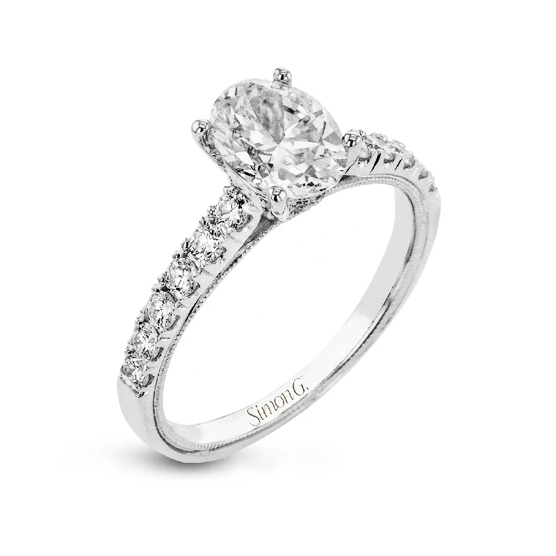 Get The Sparkle You Love At Prices You Adore Oval-Cut Engagement Ring In 18k Gold With Diamonds