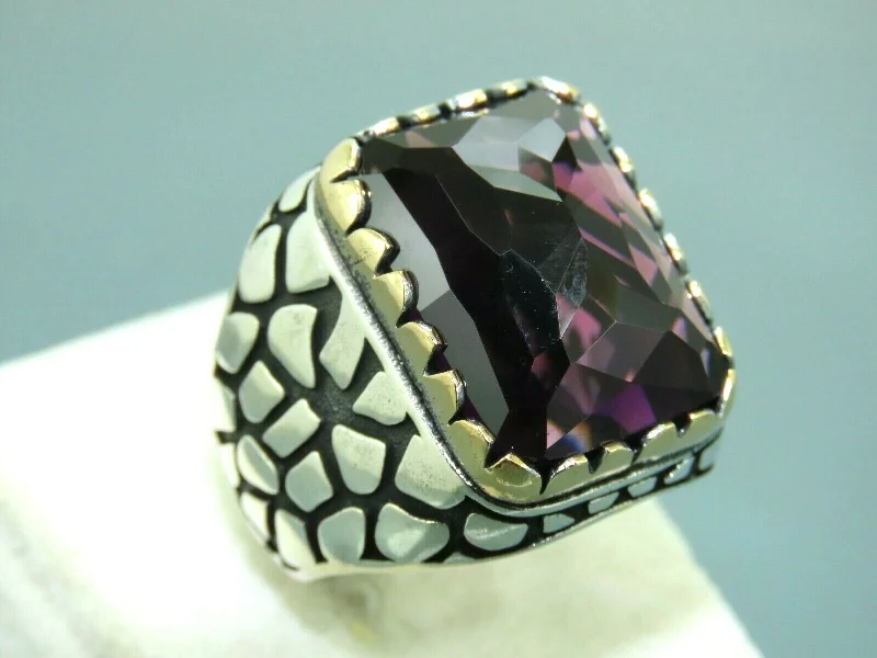 Sparkle In Style With Our Best Jewelry Deals Turkish Handmade Jewelry 925 Sterling Silver Amethyst Stone Mens Rings