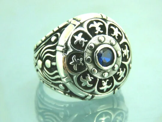 Must-Have Jewelry Pieces At Reduced Prices Turkish Handmade Jewelry 925 Sterling Silver Sapphire Stone Men's Rings