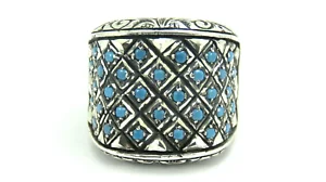 Turkish Handmade Jewelry 925 Sterling Silver Turquoise Stone Mens Rings