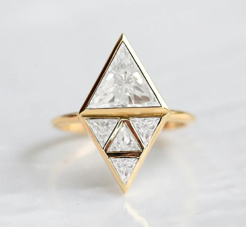 Nina Triangle Diamond Ring