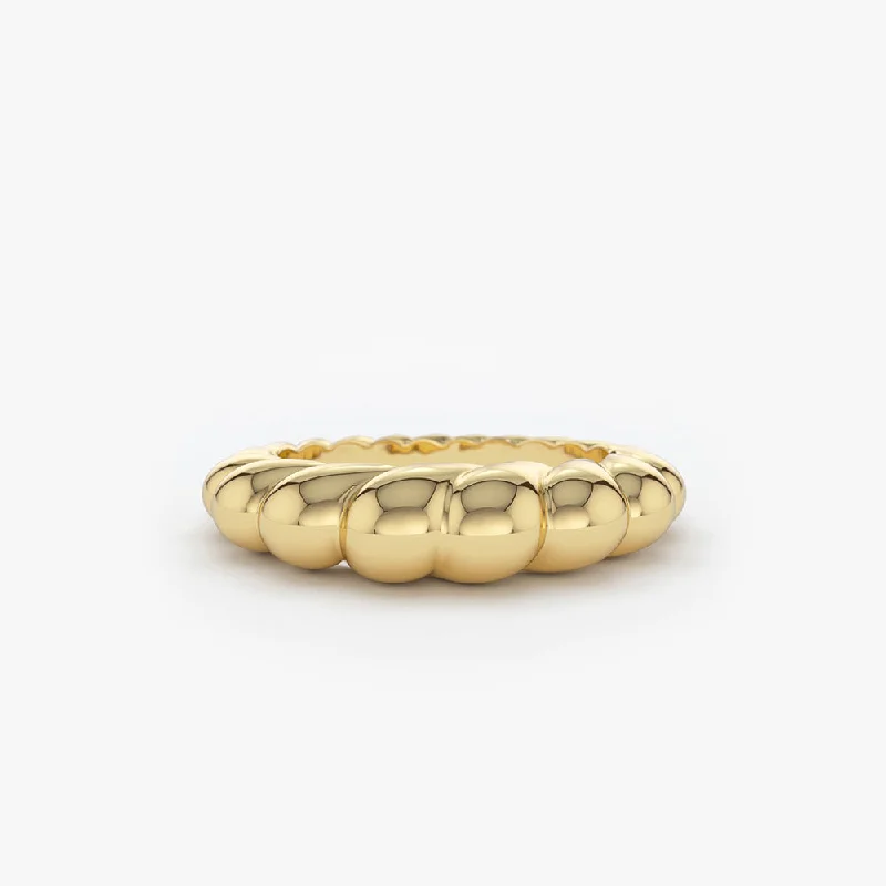 14k Chunky Twisted Dome Ring