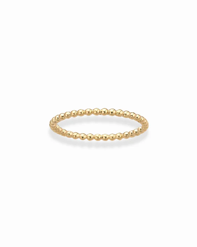 14k Droplet Stacking Ring