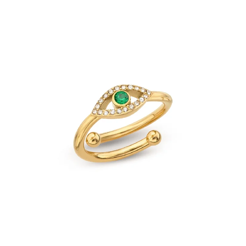 Discounted Jewelry For A Glamorous Look Custom Evil Eye Ring (Gold)